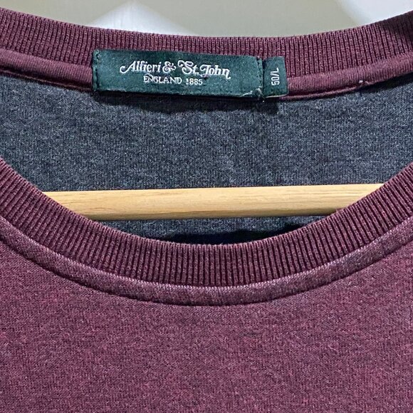 (7) - Alfieri & St. John Soft Athletic Sporty Cotton Stretch Knit Sweater Top  L - Picture 4 of 7